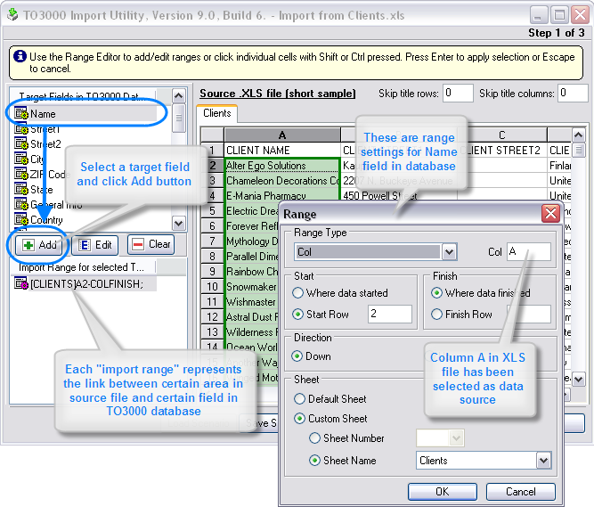 Program import. Система ASYCUDA. Import xls.